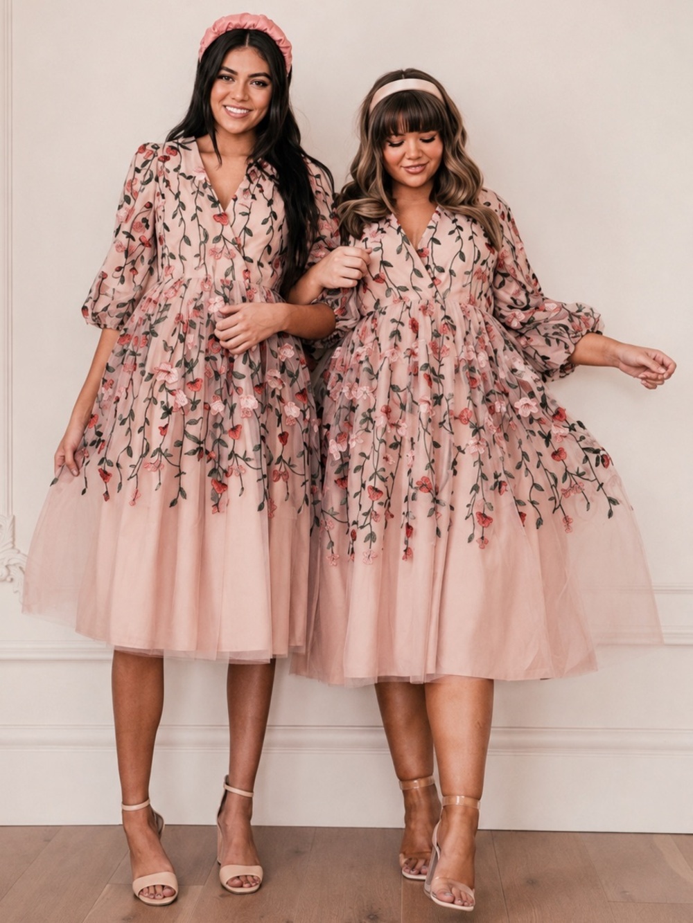 Jessakae Holly Floral Vines V Neck Dress XL NEW NO BELT